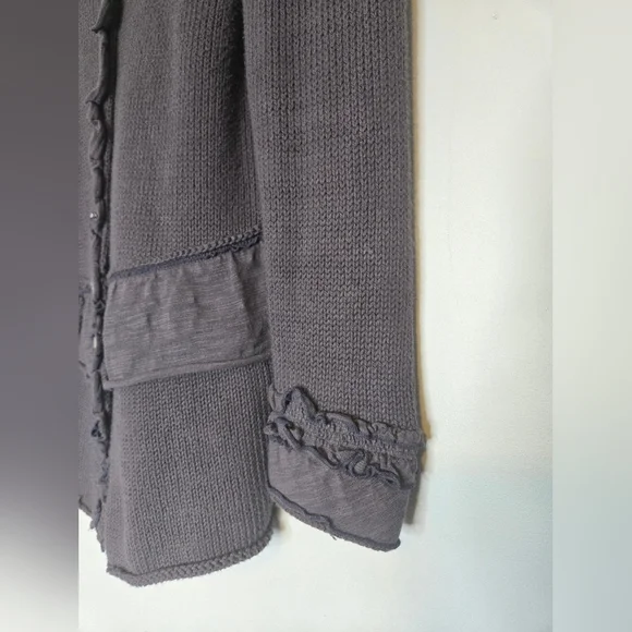 Pur Handknit Textured Vintage Inspired Cozy Fall Cardigan Size M Feminine - Picture 5 of 8